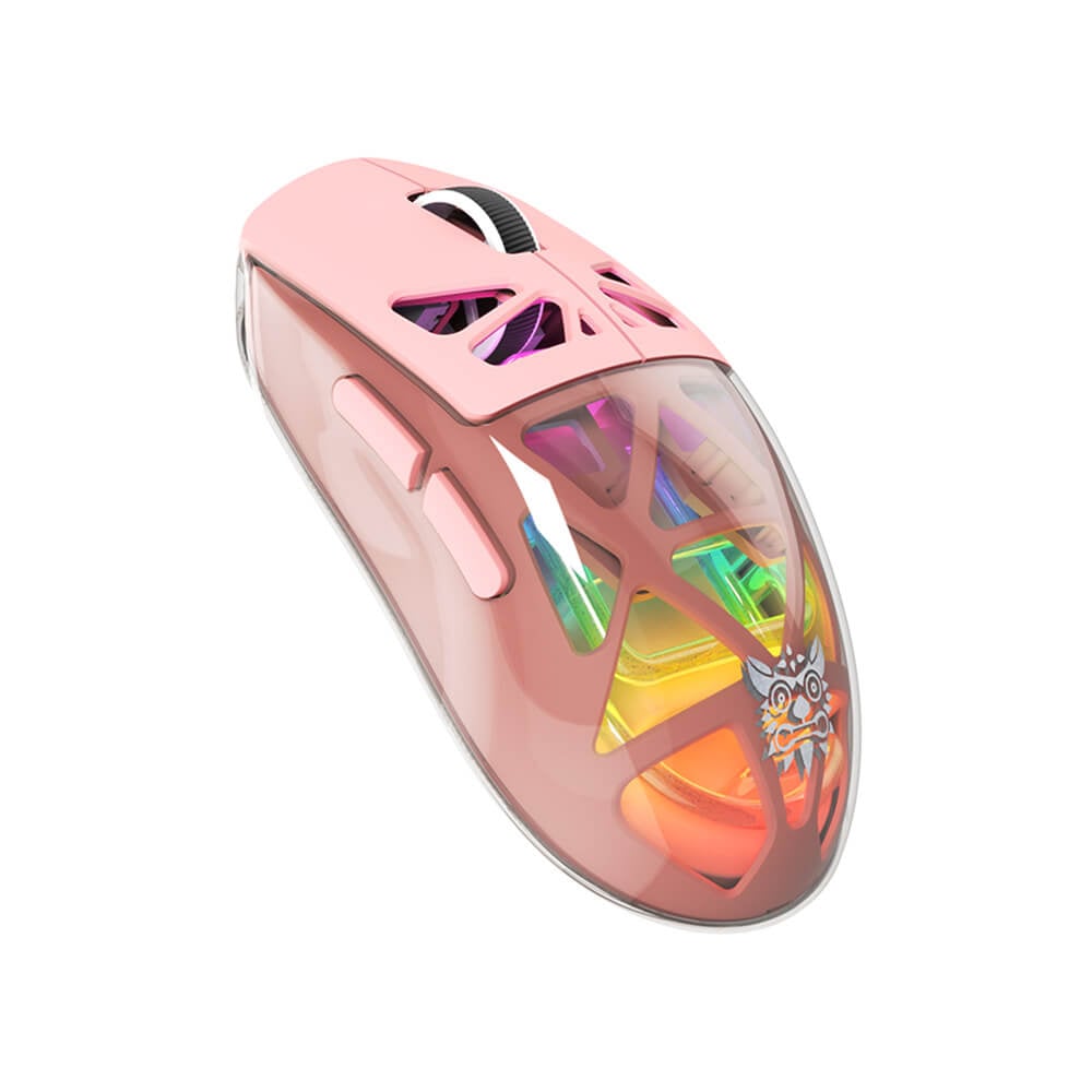 เมาส์เกมมิ่ง ONIKUMA CHOUKO เชื่อมต่อ 3 โหมด BLUETOOTH / USB-C / 2.4GHZ - สีชมพู_2